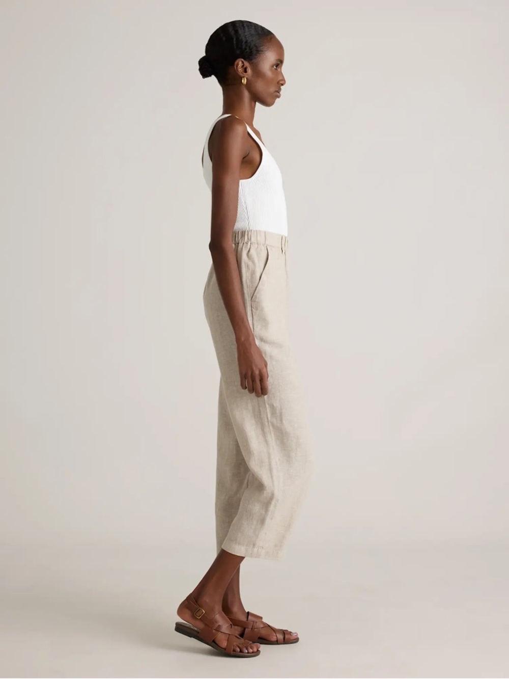 Quince Lightweight European Linen Pants Flax Color Sz Small - Picture 7 of 11